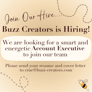 Buzz Creators is hiring for a PR Account Executive